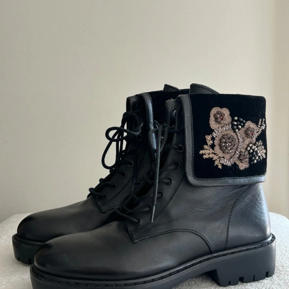 Zara black embroidered